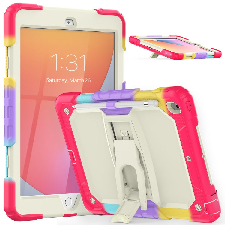 Shockproof Colorful Silica Gel + PC Protective Case with Holder & Shoulder Strap