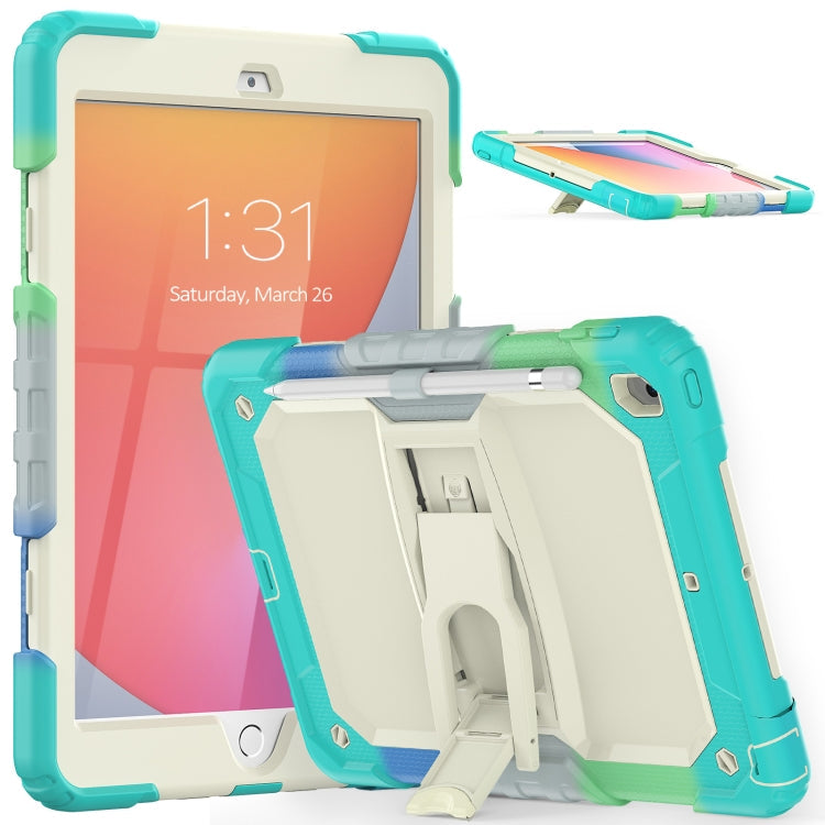 Shockproof Colorful Silica Gel + PC Protective Case with Holder & Shoulder Strap