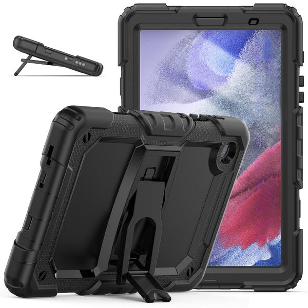 Shockproof Colorful Silica Gel + PC Protective Case with Holder & Shoulder Strap