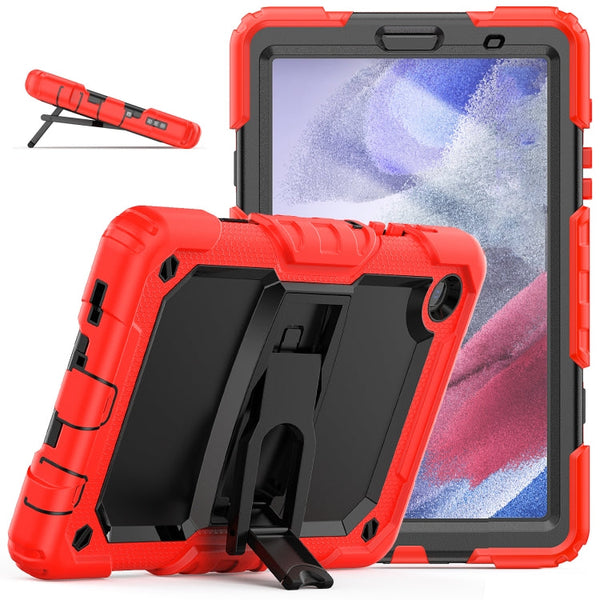 Shockproof Colorful Silica Gel + PC Protective Case with Holder & Shoulder Strap