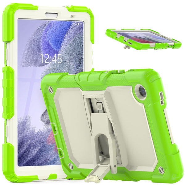 Shockproof Colorful Silica Gel + PC Protective Case with Holder & Shoulder Strap