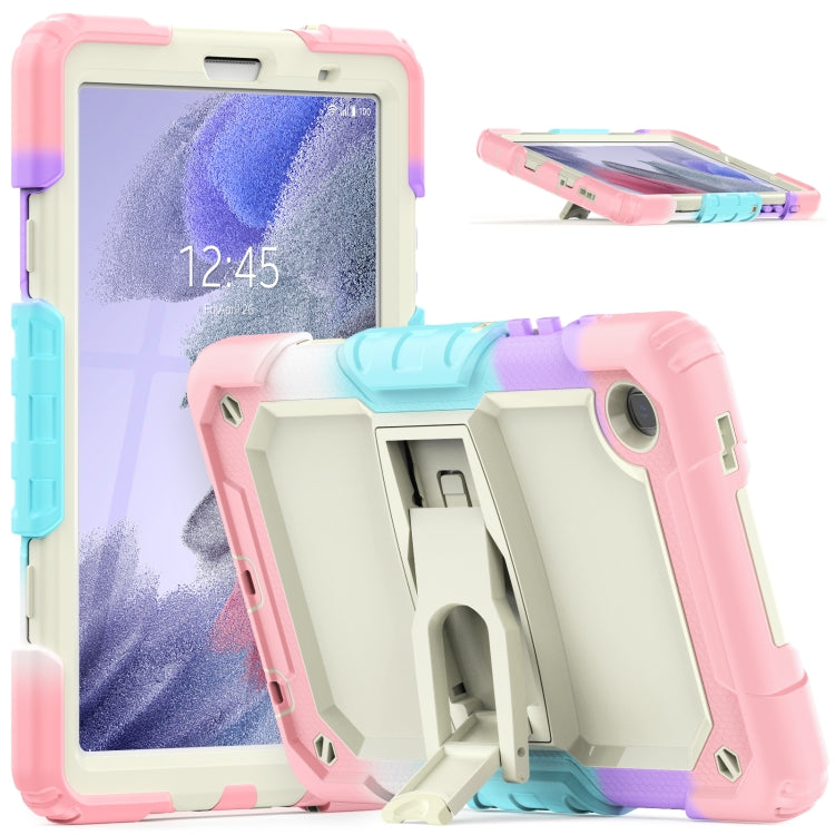 Shockproof Colorful Silica Gel + PC Protective Case with Holder & Shoulder Strap