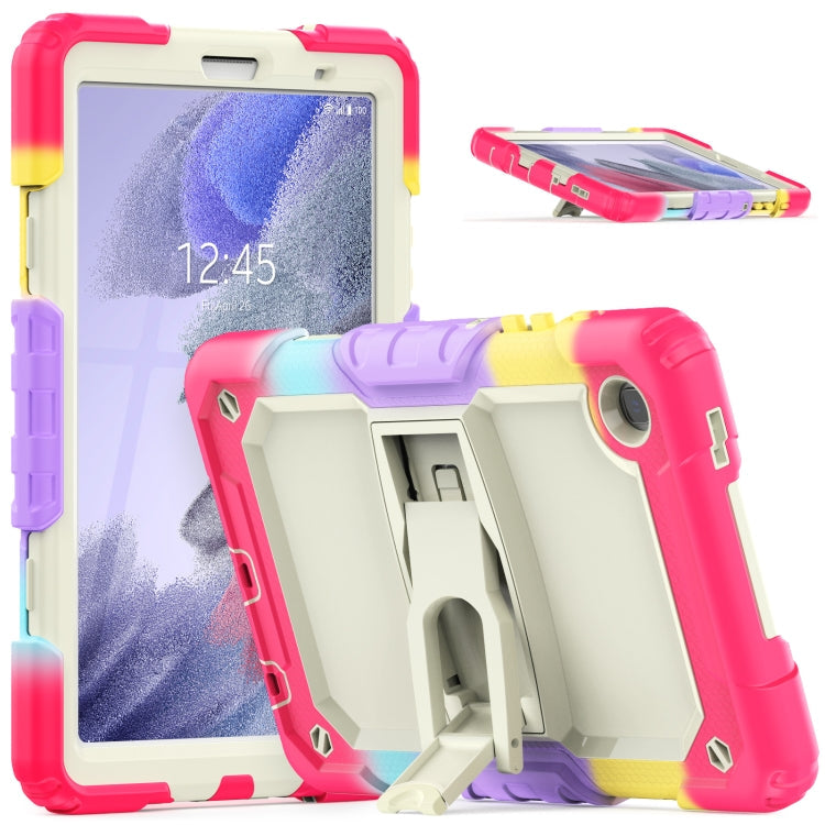 Shockproof Colorful Silica Gel + PC Protective Case with Holder & Shoulder Strap
