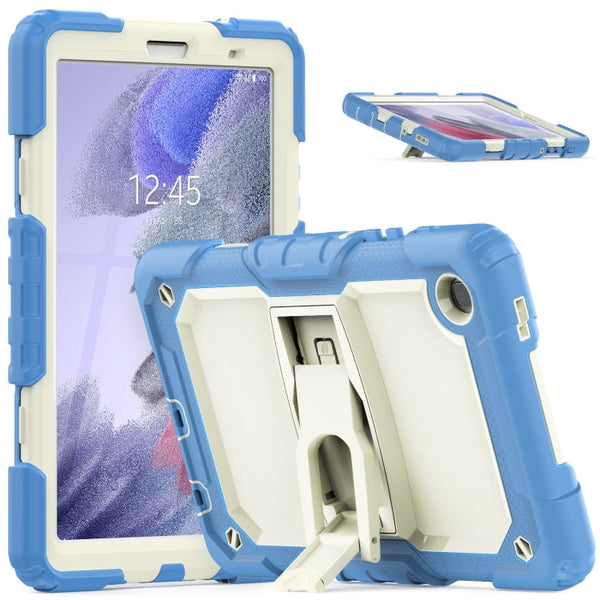 Shockproof Colorful Silica Gel + PC Protective Case with Holder & Shoulder Strap
