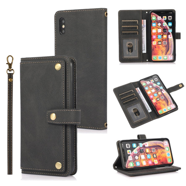 PU + TPU Horizontal Flip Leather Case with Holder & Card Slot & Wallet & Lanyard, For iPhone 8 Plus & 7 Plus, For iPhone XS / X, For iPhone XR, For iPhone XS Max