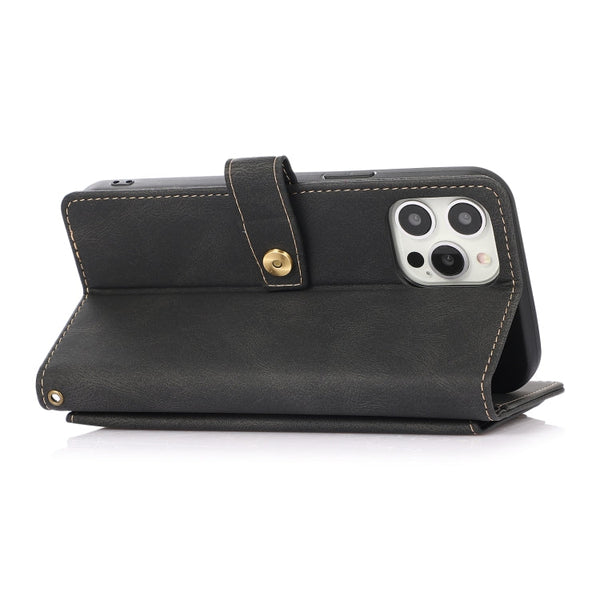 PU + TPU Horizontal Flip Leather Case with Holder & Card Slot & Wallet & Lanyard, For iPhone 12 mini, For iPhone 12 / 12 Pro, For iPhone 12 Pro Max, For iPhone 13 mini