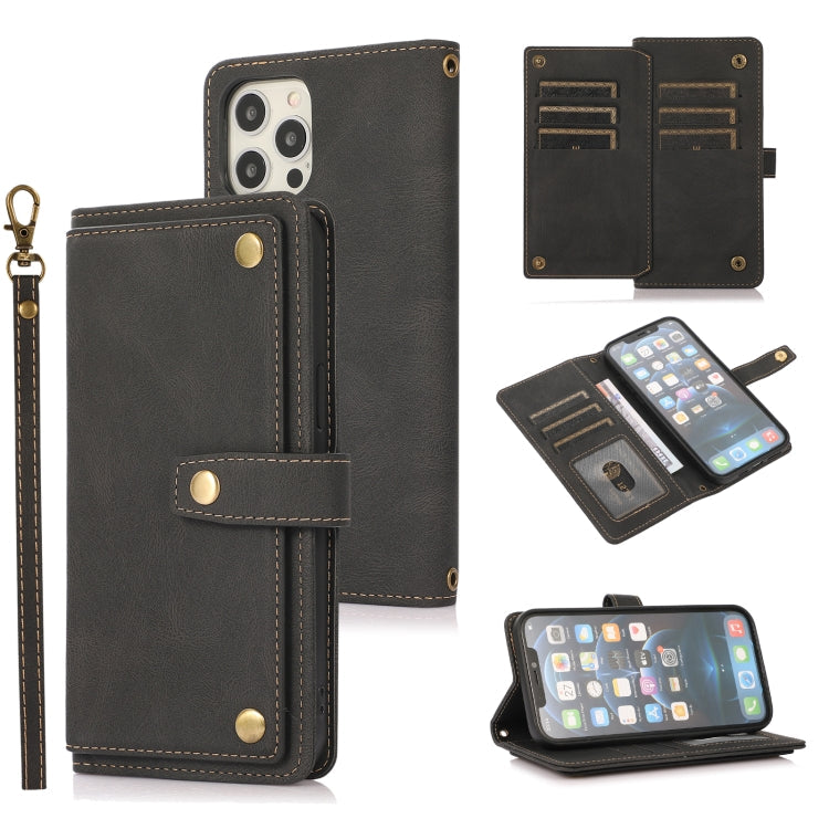 PU + TPU Horizontal Flip Leather Case with Holder & Card Slot & Wallet & Lanyard, For iPhone 12 mini, For iPhone 12 / 12 Pro, For iPhone 12 Pro Max, For iPhone 13 mini