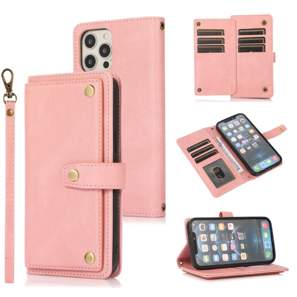 PU + TPU Horizontal Flip Leather Case with Holder & Card Slot & Wallet & Lanyard, For iPhone 12 mini, For iPhone 12 / 12 Pro, For iPhone 12 Pro Max, For iPhone 13 mini