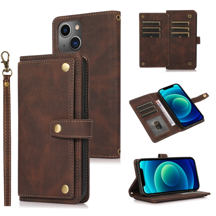 PU + TPU Horizontal Flip Leather Case with Holder & Card Slot & Wallet & Lanyard, For iPhone 13, For iPhone 13 Pro, For iPhone 13 Pro Max