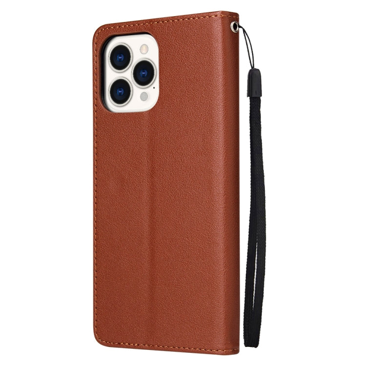 Multifunctional Horizontal Flip Leather Case, with Three Card Slot & Holder & Double Zip Wallett & Photo Frame & Lanyard, For iPhone 13 mini, For iPhone 13, For iPhone 13 Pro