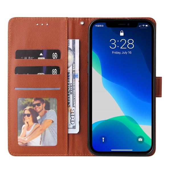 Multifunctional Horizontal Flip Leather Case, with Three Card Slot & Holder & Double Zip Wallett & Photo Frame & Lanyard, For iPhone 13 mini, For iPhone 13, For iPhone 13 Pro