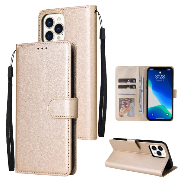 Multifunctional Horizontal Flip Leather Case, with Three Card Slot & Holder & Double Zip Wallett & Photo Frame & Lanyard, For iPhone 13 mini, For iPhone 13, For iPhone 13 Pro