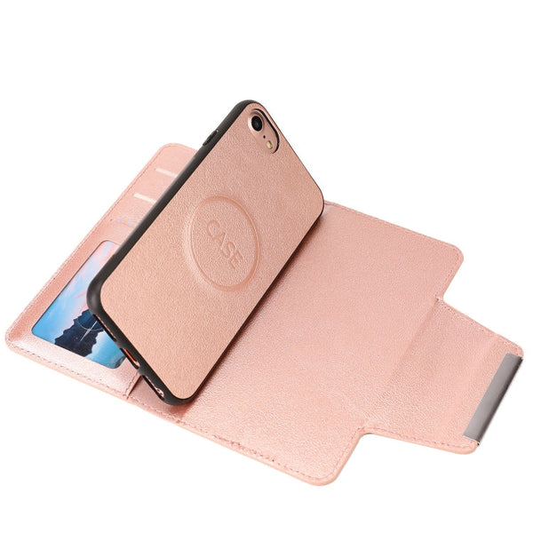 Ultra-thin Separable Magnetic Horizontal Flip Leather Case with Card Slot & Wallet, For iPhone SE 2022 / SE 2020 / 8 / 7, For iPhone X / XS