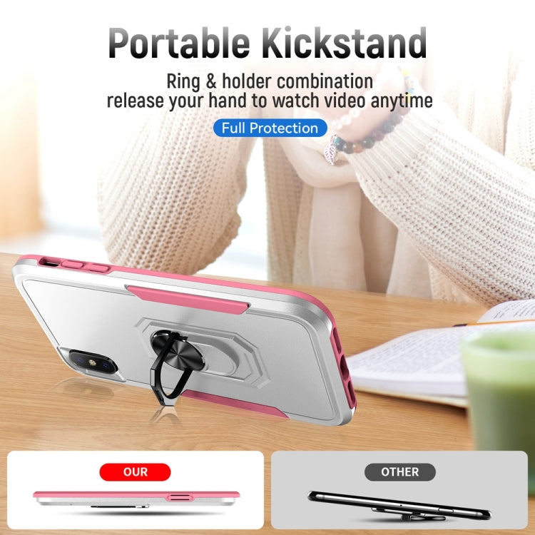 Pioneer Armor Heavy Duty PC + TPU Shockproof Case with Holder, For iPhone XS Max