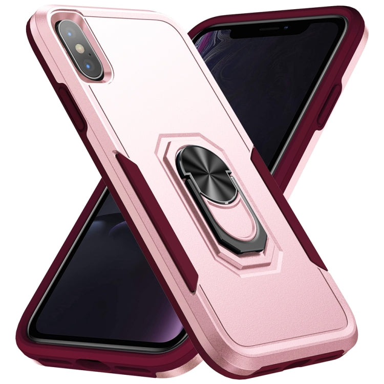 Pioneer Armor Heavy Duty PC + TPU Shockproof Case with Holder, For iPhone XS Max