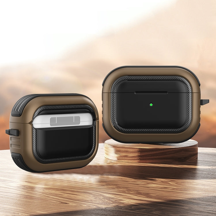 Wireless Earphones Shockproof TPU + PC Protective Case with Carabiner, For AirPods Pro