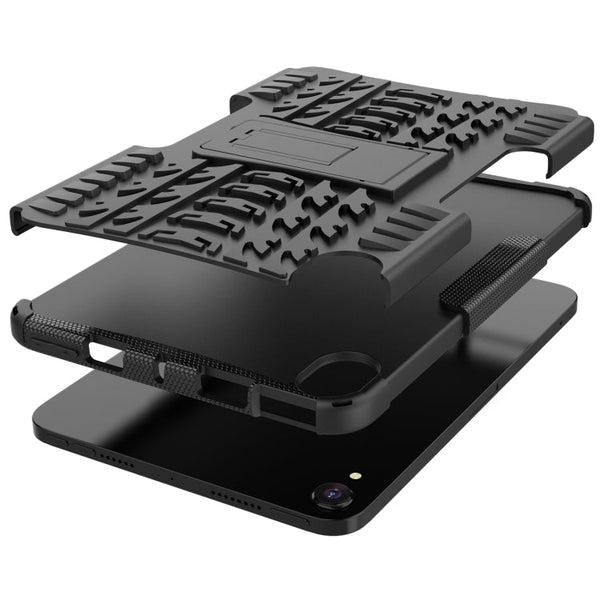 Tire Texture TPU + PC Shockproof Case with Holder