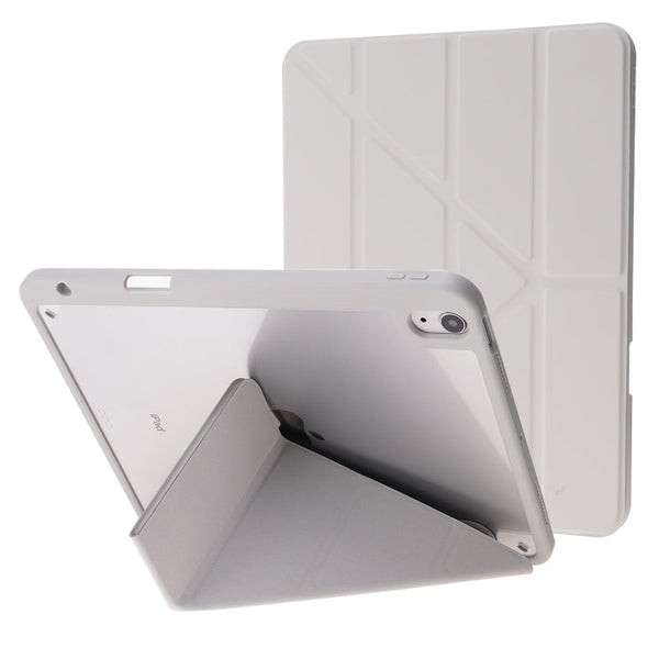 Deformation Transparent Acrylic Horizontal Flip PU Leather Case with Multi-folding Holder & Sleep / Wake-up Function & Pen Slot, For iPad Air 2022 / 2020 10.9, For iPad Pro 11.0 2021 / 2020 / 2018, For iPad 9.7 2017 / 2018 / Pro 9.7��������������������...