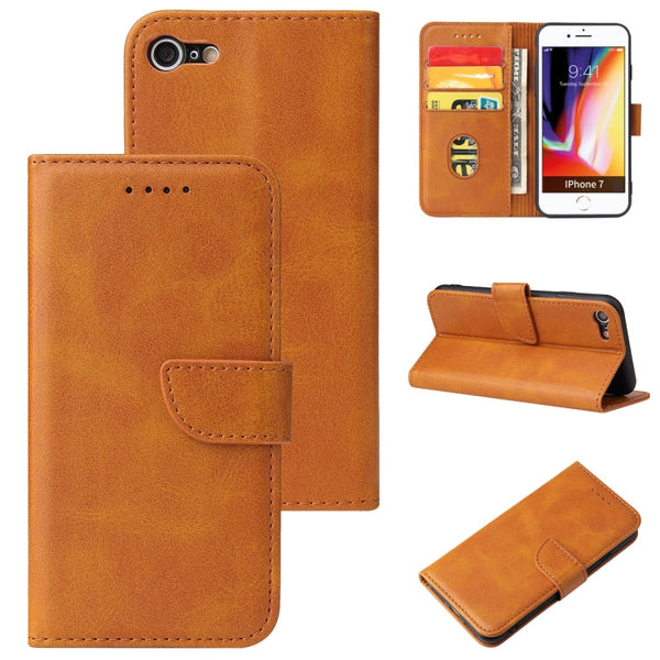 Calf Texture Buckle Horizontal Flip Leather Case with Holder & Card Slots & Wallet, For iPhone XR, For iPhone SE 2022 / SE 2020 & 8 & 7, For iPhone 8 Plus & 7 Plus, For iPhone 6 Plus & 6s Plus