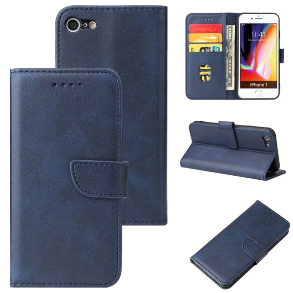 Calf Texture Buckle Horizontal Flip Leather Case with Holder & Card Slots & Wallet, For iPhone XR, For iPhone SE 2022 / SE 2020 & 8 & 7, For iPhone 8 Plus & 7 Plus, For iPhone 6 Plus & 6s Plus