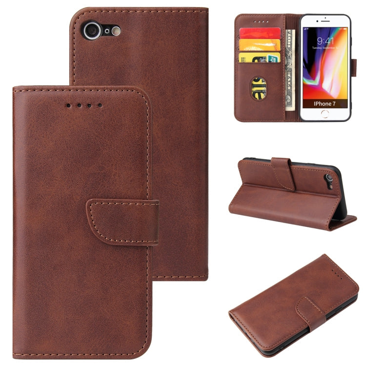 Calf Texture Buckle Horizontal Flip Leather Case with Holder & Card Slots & Wallet, For iPhone XR, For iPhone SE 2022 / SE 2020 & 8 & 7, For iPhone 8 Plus & 7 Plus, For iPhone 6 Plus & 6s Plus