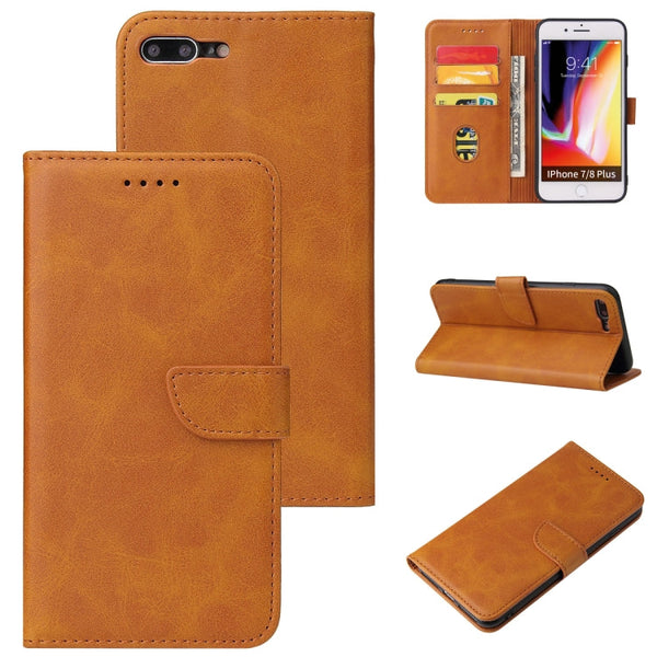 Calf Texture Buckle Horizontal Flip Leather Case with Holder & Card Slots & Wallet, For iPhone XR, For iPhone SE 2022 / SE 2020 & 8 & 7, For iPhone 8 Plus & 7 Plus, For iPhone 6 Plus & 6s Plus
