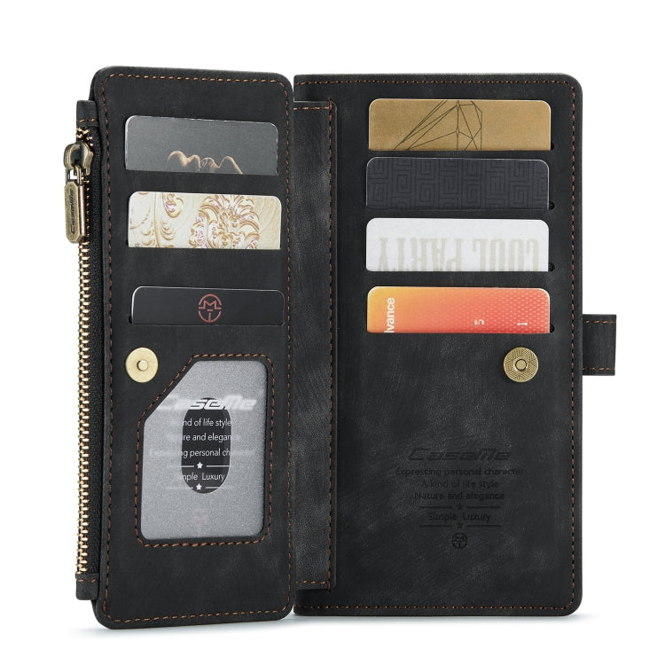 CaseMe-C30 PU + TPU Multifunctional Horizontal Flip Leather Case with Holder & Card Slot & Wallet & Zipper Pocket