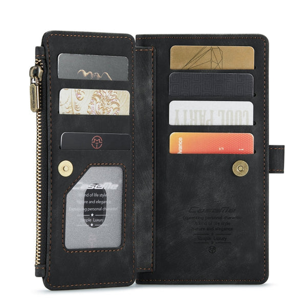 CaseMe-C30 PU + TPU Multifunctional Horizontal Flip Leather Case with Holder & Card Slot & Wallet & Zipper Pocket