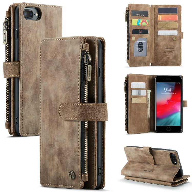 CaseMe-C30 PU + TPU Multifunctional Horizontal Flip Leather Case with Holder & Card Slot & Wallet & Zipper Pocket