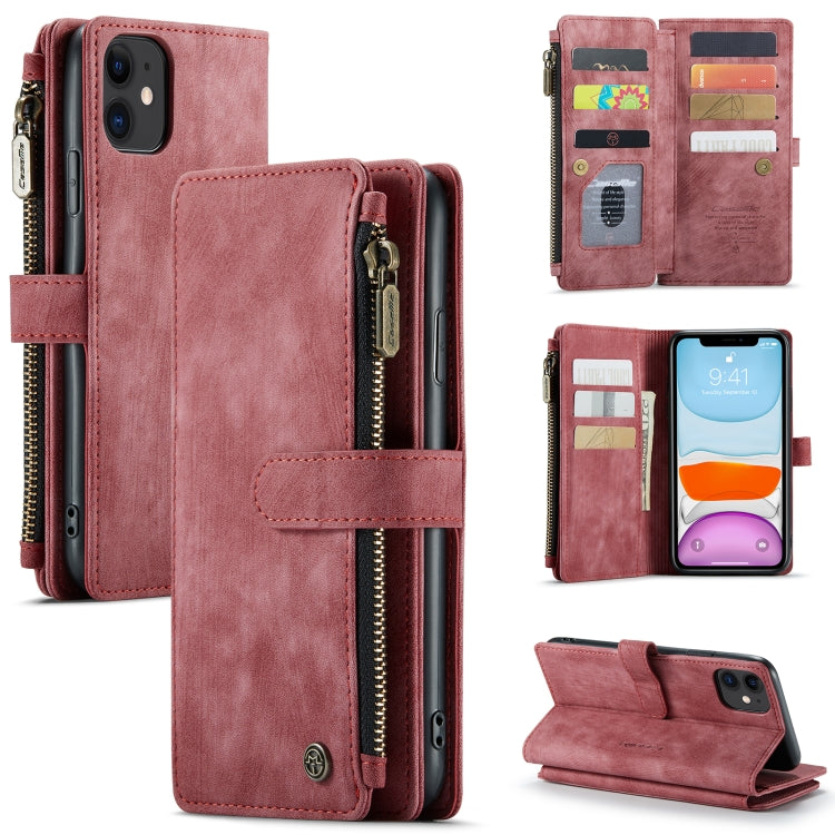 CaseMe-C30 PU + TPU Multifunctional Horizontal Flip Leather Case with Holder & Card Slot & Wallet & Zipper Pocket