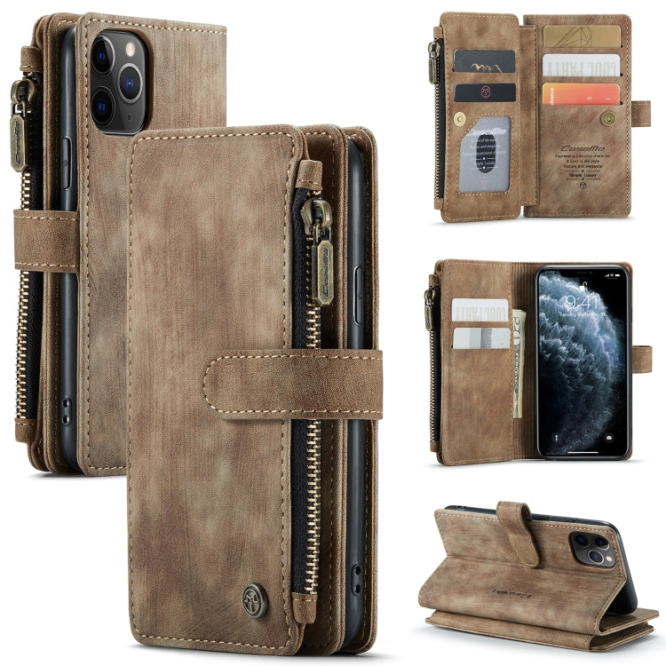 CaseMe-C30 PU + TPU Multifunctional Horizontal Flip Leather Case with Holder & Card Slot & Wallet & Zipper Pocket
