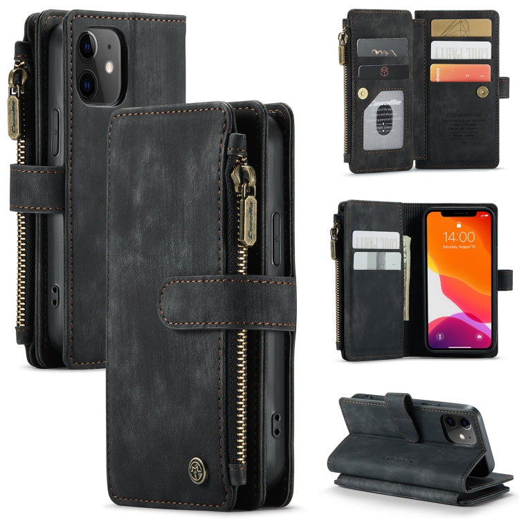 CaseMe-C30 PU + TPU Multifunctional Horizontal Flip Leather Case with Holder & Card Slot & Wallet & Zipper Pocket