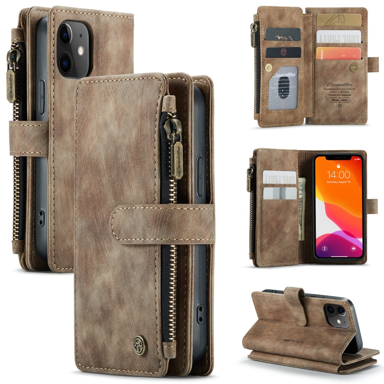 CaseMe-C30 PU + TPU Multifunctional Horizontal Flip Leather Case with Holder & Card Slot & Wallet & Zipper Pocket