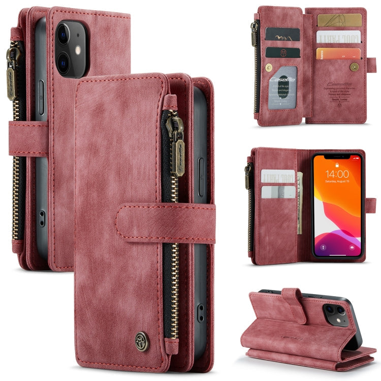 CaseMe-C30 PU + TPU Multifunctional Horizontal Flip Leather Case with Holder & Card Slot & Wallet & Zipper Pocket