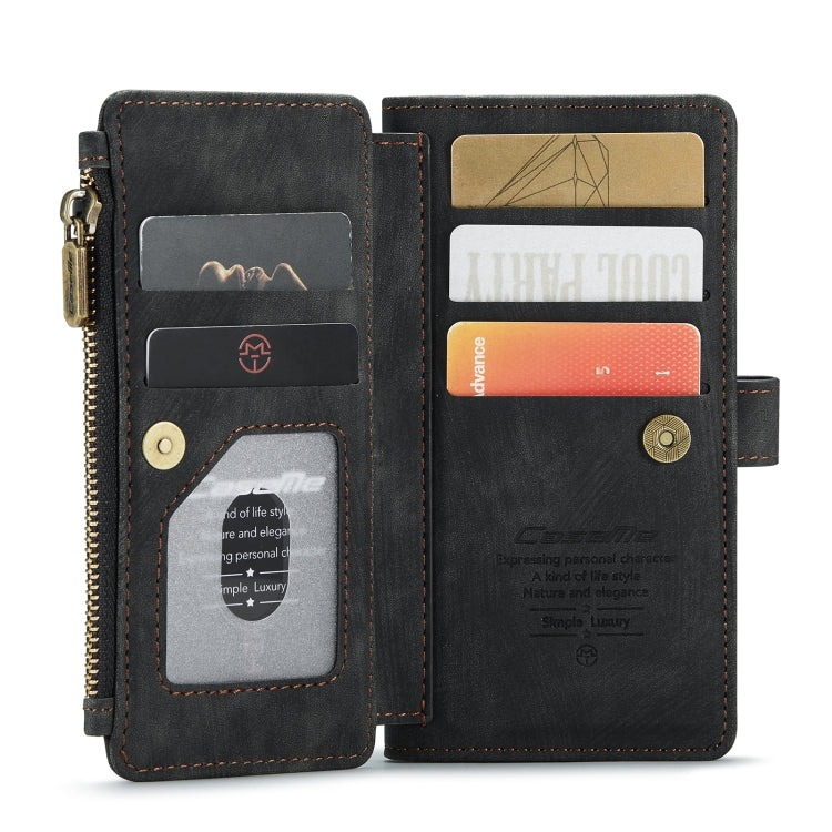 CaseMe-C30 PU + TPU Multifunctional Horizontal Flip Leather Case with Holder & Card Slot & Wallet & Zipper Pocket