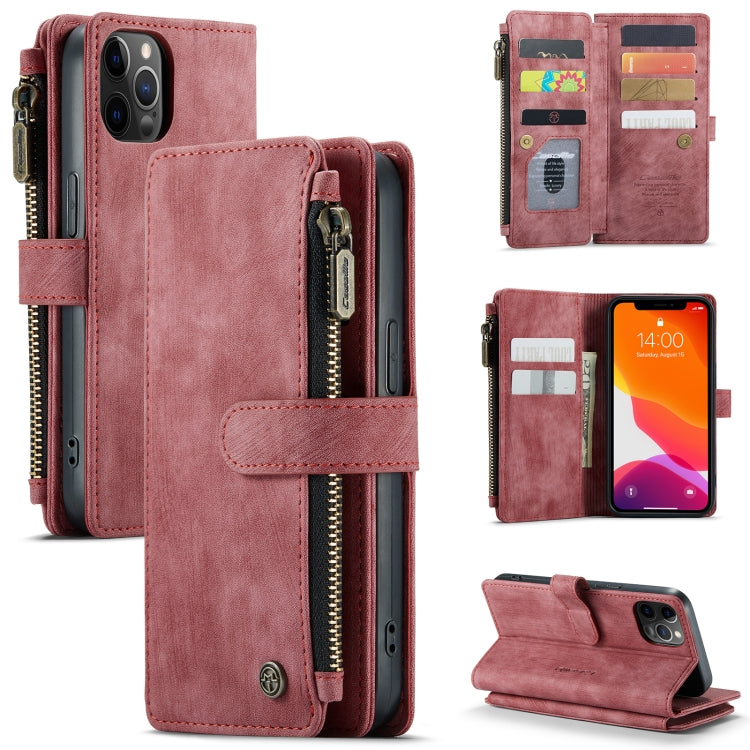 CaseMe-C30 PU + TPU Multifunctional Horizontal Flip Leather Case with Holder & Card Slot & Wallet & Zipper Pocket