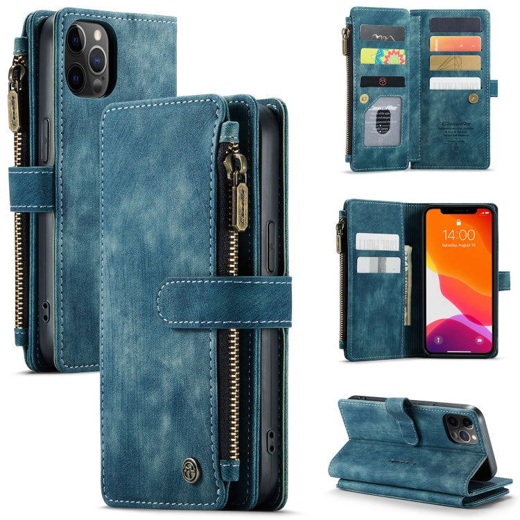 CaseMe-C30 PU + TPU Multifunctional Horizontal Flip Leather Case with Holder & Card Slot & Wallet & Zipper Pocket