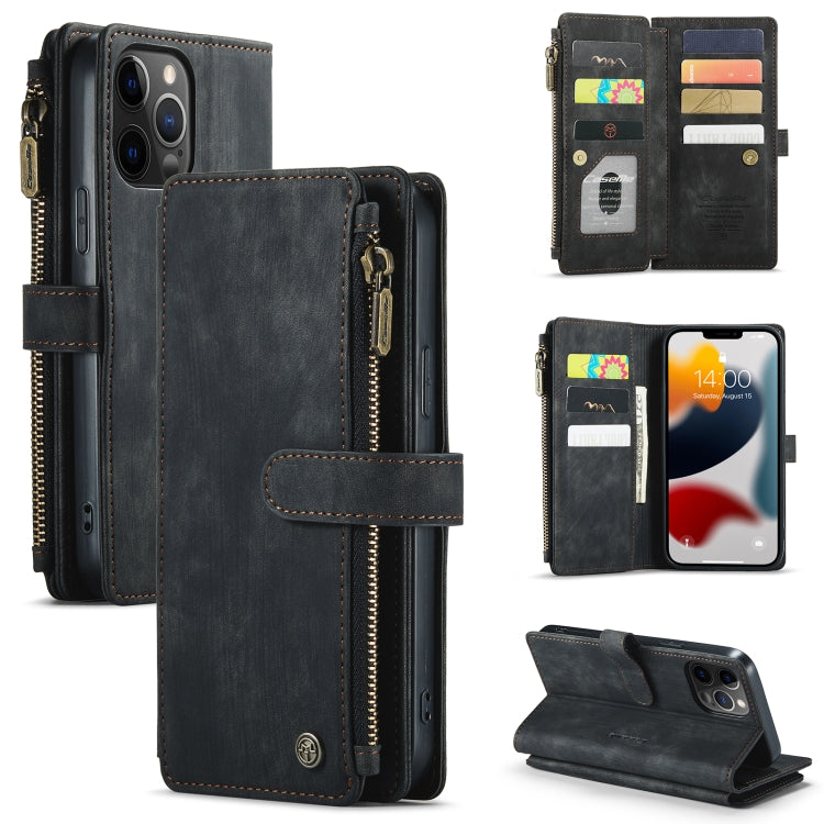 CaseMe-C30 PU + TPU Multifunctional Horizontal Flip Leather Case with Holder & Card Slot & Wallet & Zipper Pocket