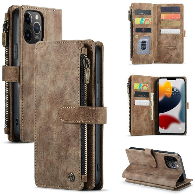 CaseMe-C30 PU + TPU Multifunctional Horizontal Flip Leather Case with Holder & Card Slot & Wallet & Zipper Pocket