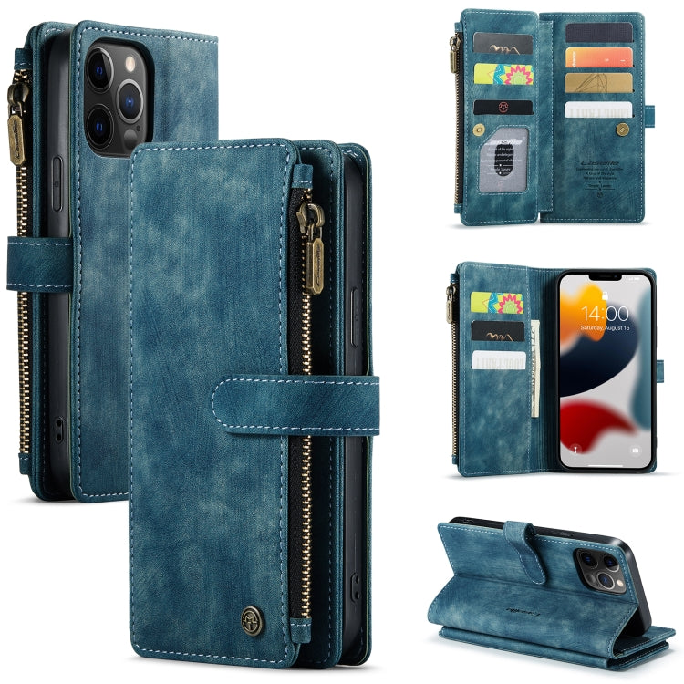 CaseMe-C30 PU + TPU Multifunctional Horizontal Flip Leather Case with Holder & Card Slot & Wallet & Zipper Pocket