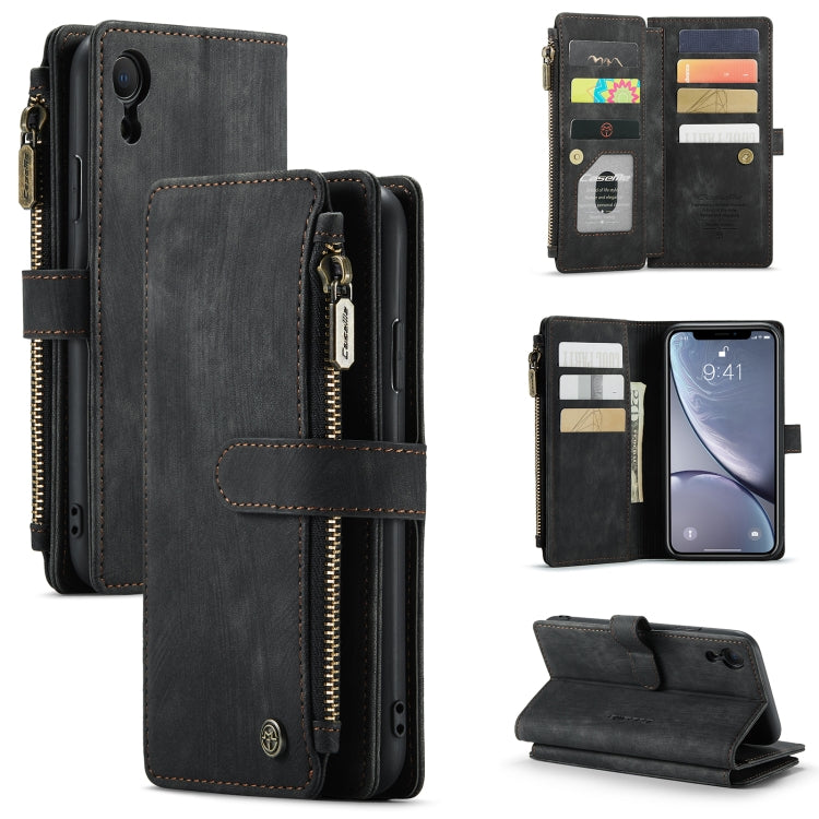 CaseMe-C30 PU + TPU Multifunctional Horizontal Flip Leather Case with Holder & Card Slot & Wallet & Zipper Pocket