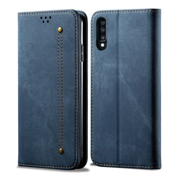 Denim Texture Casual Style Horizontal Flip Leather Case with Holder & Card Slots & Wallet