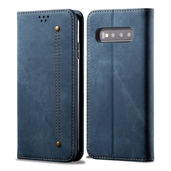 Denim Texture Casual Style Horizontal Flip Leather Case with Holder & Card Slots & Wallet