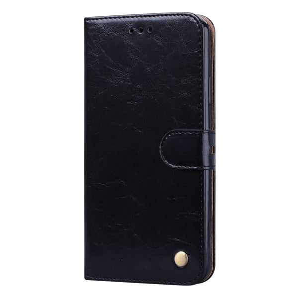 Business Style Oil Wax Texture Horizontal Flip Leather Case with Holder & Card Slots & Wallet