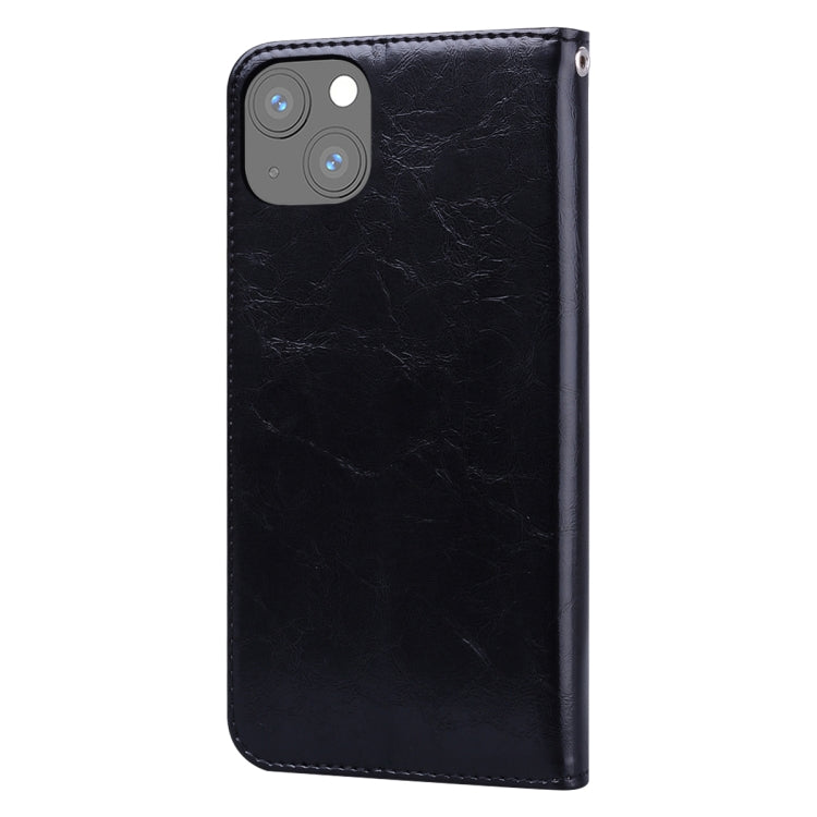 Business Style Oil Wax Texture Horizontal Flip Leather Case with Holder & Card Slots & Wallet