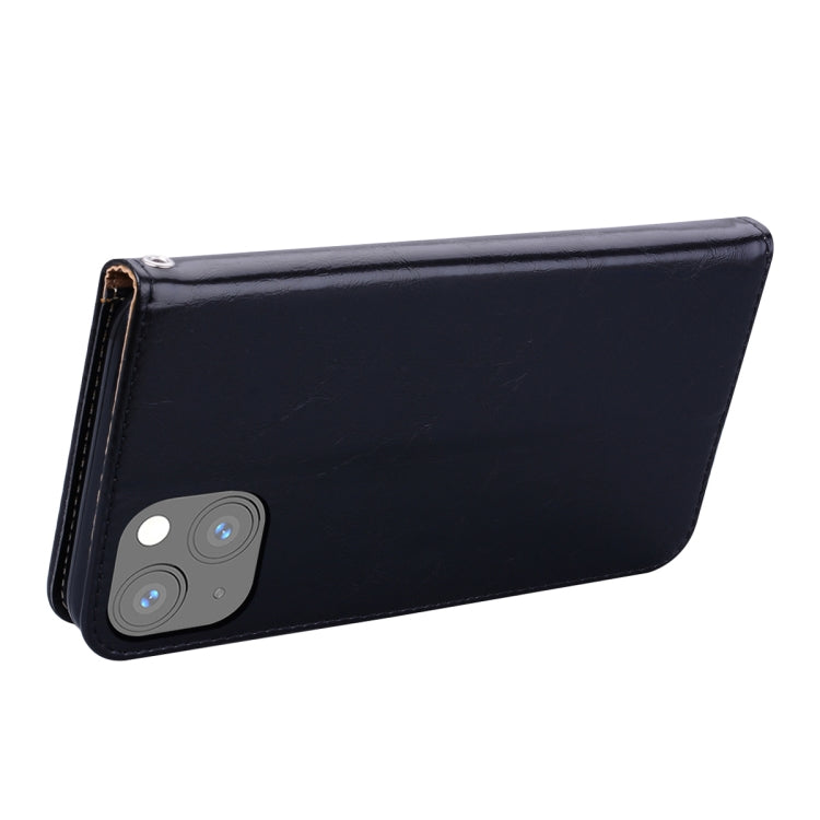 Business Style Oil Wax Texture Horizontal Flip Leather Case with Holder & Card Slots & Wallet