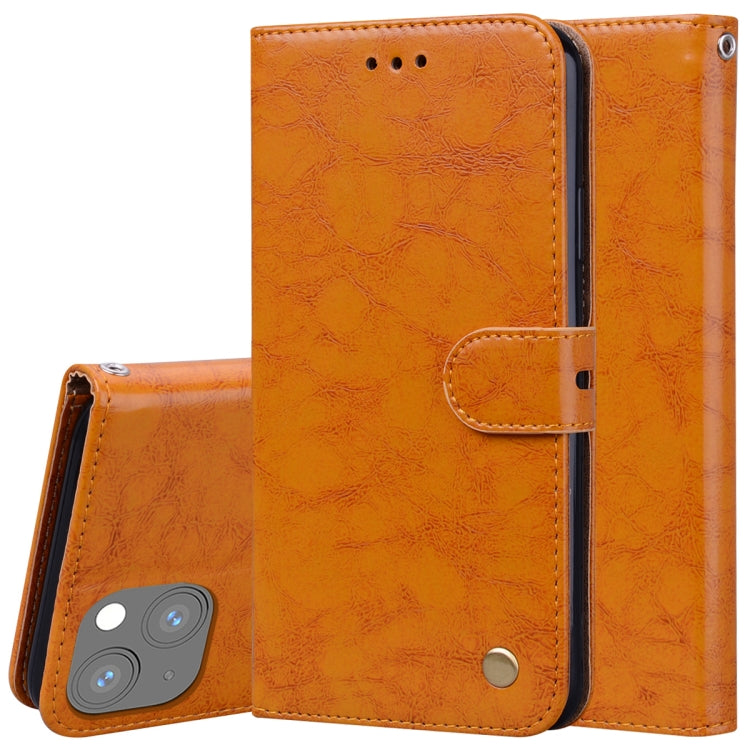 Business Style Oil Wax Texture Horizontal Flip Leather Case with Holder & Card Slots & Wallet