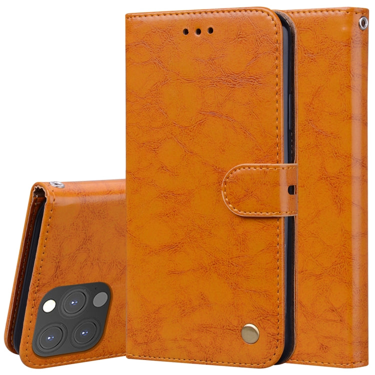 Business Style Oil Wax Texture Horizontal Flip Leather Case with Holder & Card Slots & Wallet