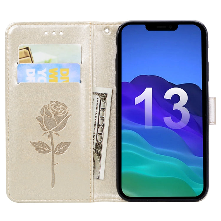 Rose Embossed Horizontal Flip PU Leather Case with Holder & Card Slots & Wallet