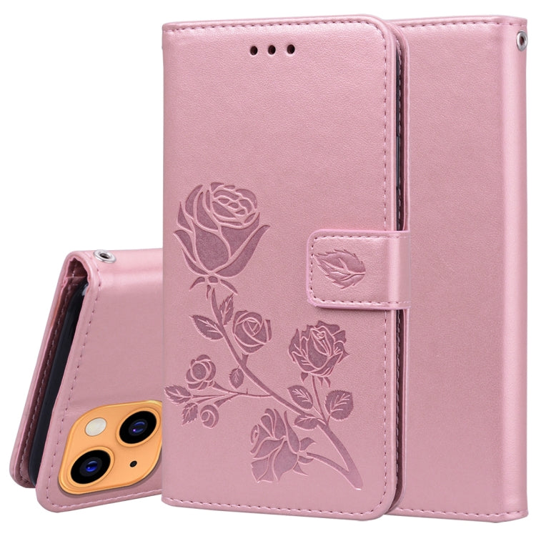 Rose Embossed Horizontal Flip PU Leather Case with Holder & Card Slots & Wallet